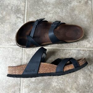 Black Birkenstock Mayari Birko‑Flor Sandals